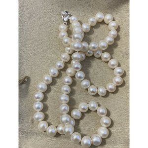 JTV NWT Rhodium over 925 SS 9-10MM Cultured Freshw